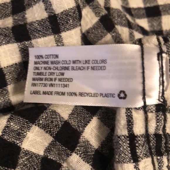 Off white and black plaid shirt - Picture 8 of 8